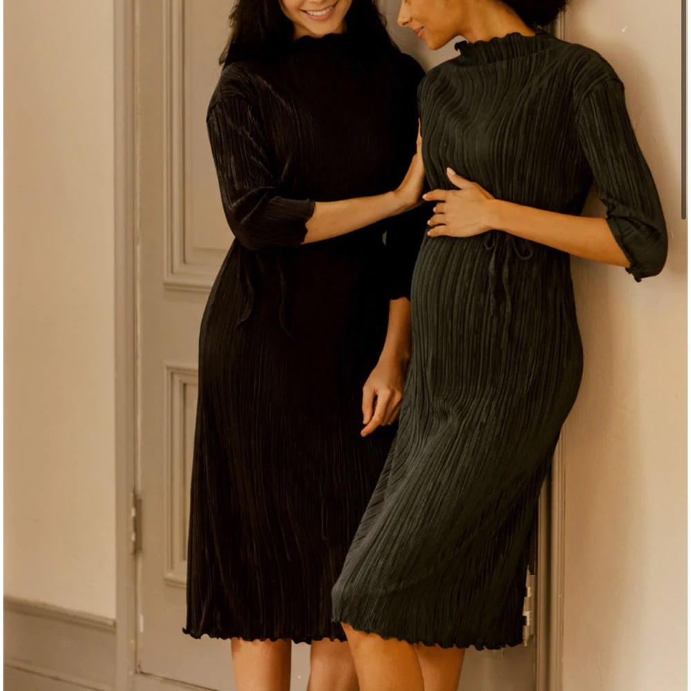 Nothing Fits But - pleated green dress